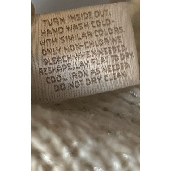 Chico’s Metallic Sequin Sweater Hi-Low Hem Cream Ivory Women’s Size 1 (M/L) - Picture 3 of 15